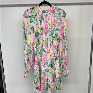 Lilly Pulitzer Ellielynn long sleeve dress in Via Amore spritzer pattern